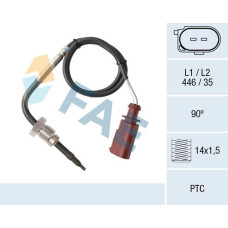 Sensor, temp. gas escape