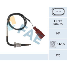 Sensor, temp. gas escape