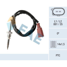 Sensor, temp. gas escape