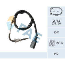 Sensor, temp. gas escape