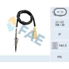 Sensor, temp. gas escape