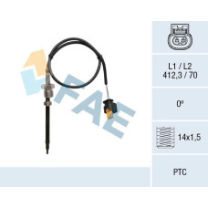 Sensor, temp. gas escape