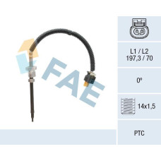 Sensor, temp. gas escape