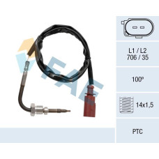 Sensor, temp. gas escape