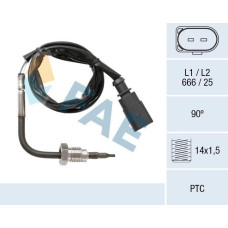 Sensor, temp. gas escape