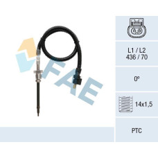Sensor, temp. gas escape