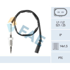Sensor, temp. gas escape