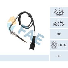 Sensor, temp. gas escape