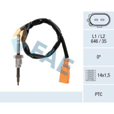 Sensor, temp. gas escape