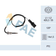 Sensor, temp. gas escape