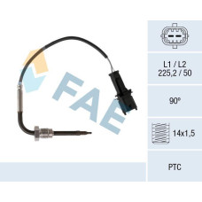Sensor, temp. gas escape