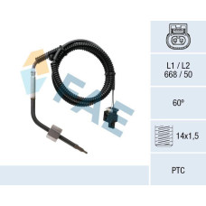 Sensor, temp. gas escape