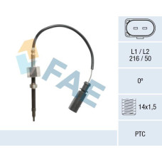 Sensor, temp. gas escape