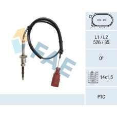Sensor, temp. gas escape