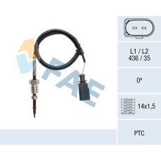 Sensor, temp. gas escape