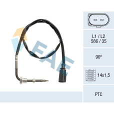 Sensor, temp. gas escape