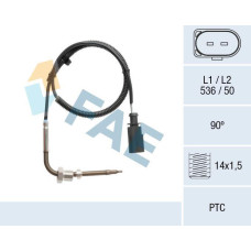 Sensor, temp. gas escape