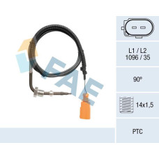 Sensor, temp. gas escape