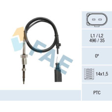 Sensor, temp. gas escape