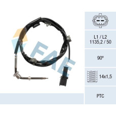 Sensor, temp. gas escape