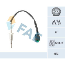 Sensor, temp. gas escape
