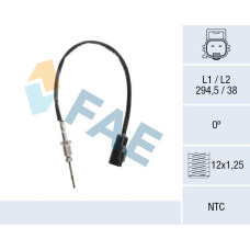 Sensor, temp. gas escape