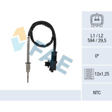Sensor, temp. gas escape