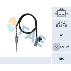 Sensor, temp. gas escape