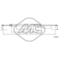 Cable de accionamiento, freno de estacionamiento