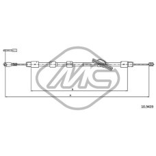 Cable de accionamiento, freno de estacionamiento