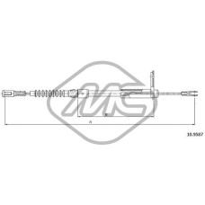 Cable de accionamiento, freno de estacionamiento