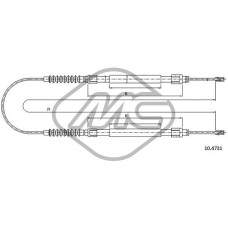 Cable de accionamiento, freno de estacionamiento