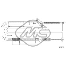 Cable de accionamiento, freno de estacionamiento