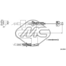Cable de accionamiento, accionamiento del embrague
