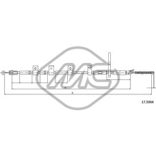 Cable de accionamiento, freno de estacionamiento