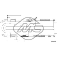 Cable de accionamiento, freno de estacionamiento